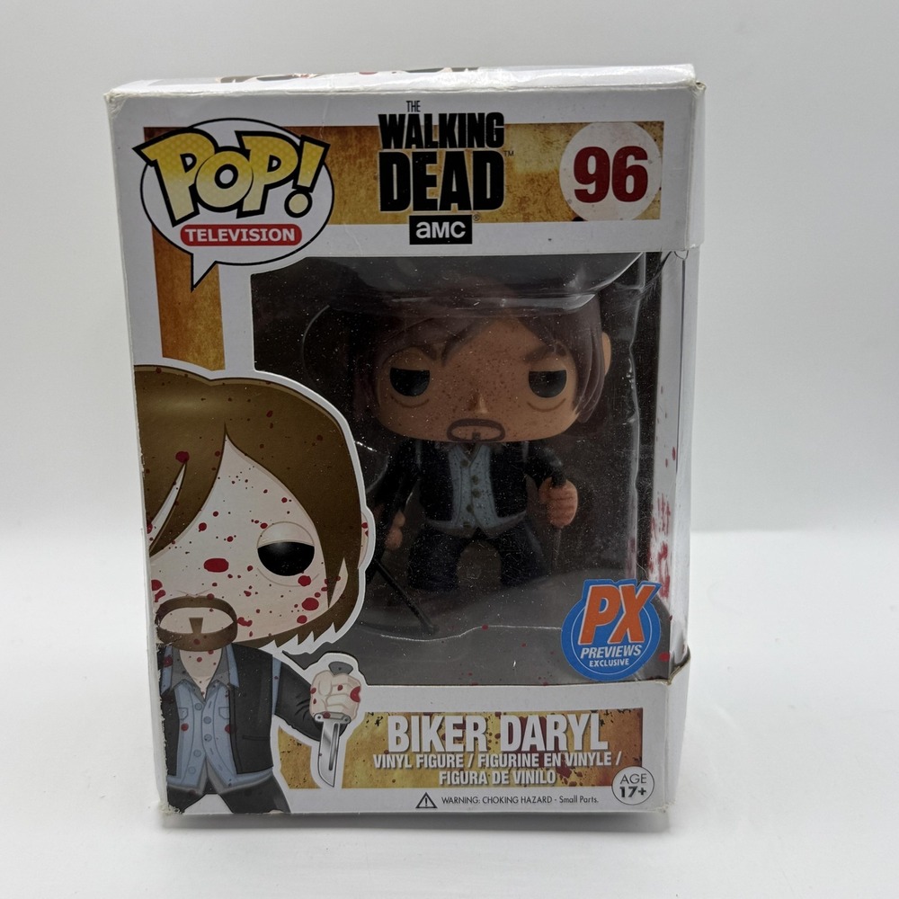 Funko Pop Walking Dead Biker Daryl #96 Multicolor PX Exclusive Box Wear